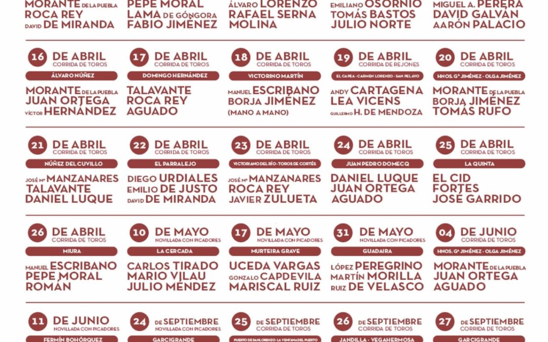 Los carteles de abril y San Miguel de Sevilla, oficiales