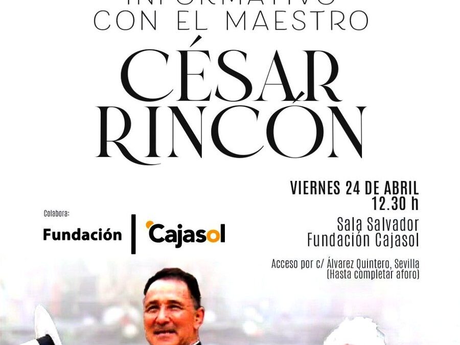 El maestro Rincón nos sorprende gratamente. Hoy anuncia que vuelve a torear