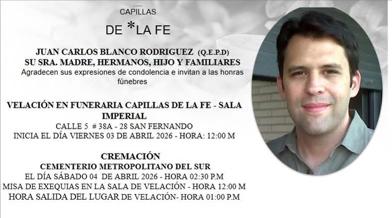Otro viaje a la eternidad que nos duele , el de juan Carlos, hijo del «Gallego » Blanco