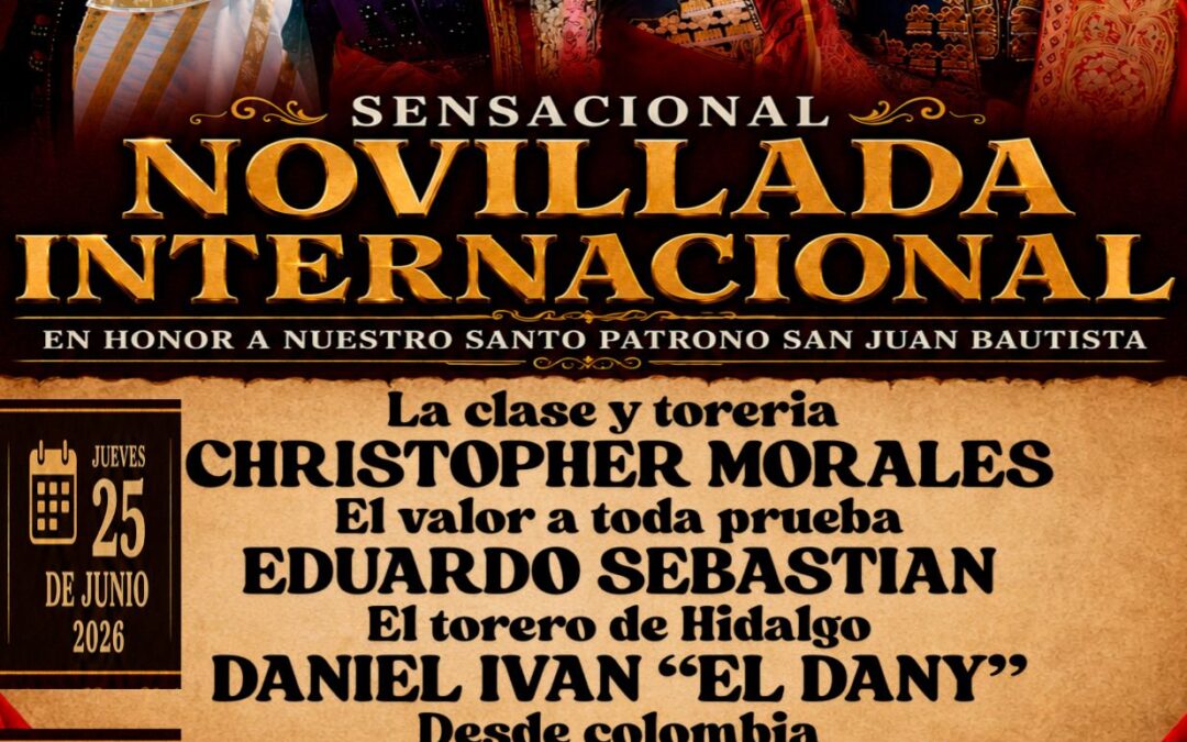 Un novillero del Espinal debuta en Mèxico