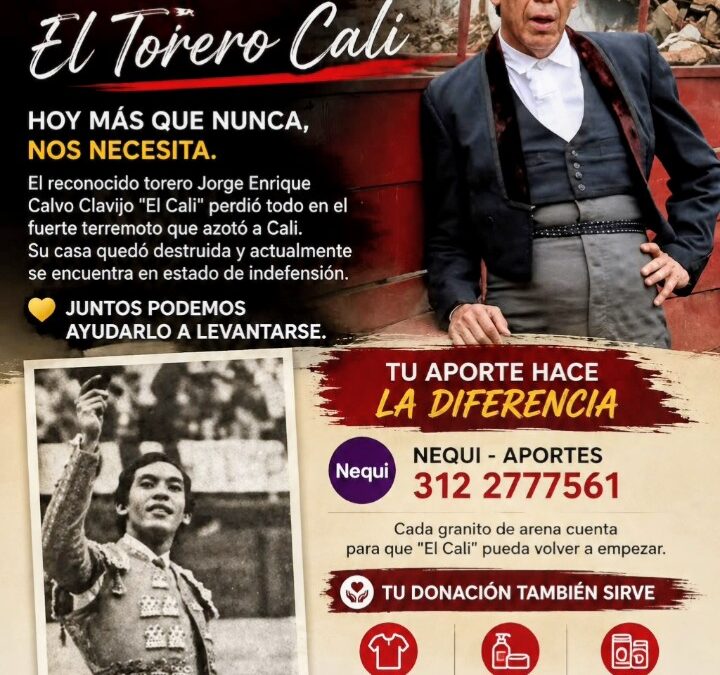 El momento de la solidaridad con el maestro «El Cali»