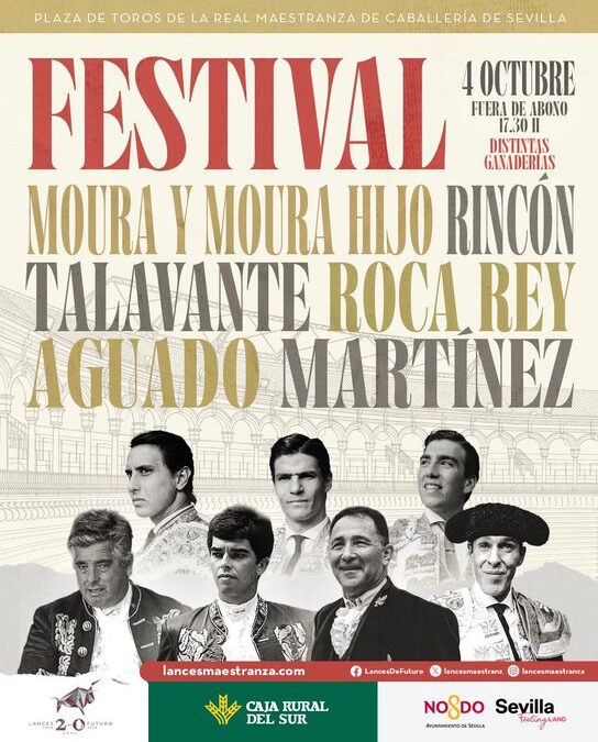 El Festival de Sevilla. El maestro Rincòn con un toro a menos y que malogrò la buena faena. Ovacionado largamente tras la estocada efectiva. Talavante,dos y herido
